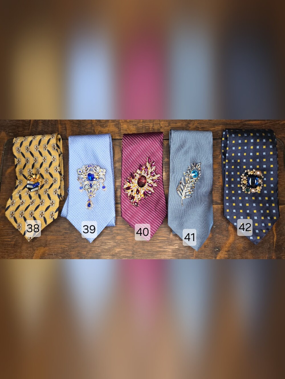 MADE TO ORDER Ladies Custom Ties Upcycled From Mens Ties - Picture 10 of 16